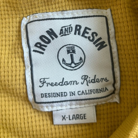 Iron & Resin Mustard Henley Shirt - Picture 3 of 4